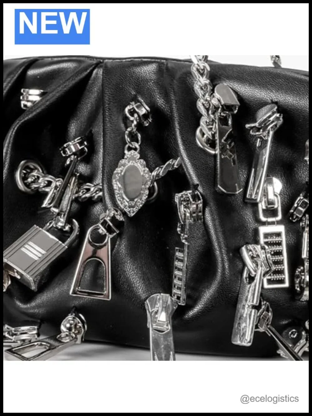 Leather Tote Bag Women Satchel Crossbody Handbag Detachable Chain Strap Wedding
